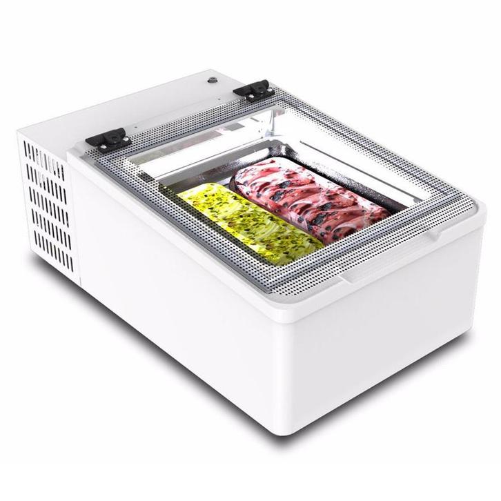 Schepijsvitrine | MINI CREAM | Energiezuinig | Wit | 2x 5L, Zakelijke goederen, Horeca | Keukenapparatuur, Nieuw in verpakking