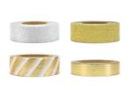 Washi Tape Goud Wit 10m 4st, Verzenden