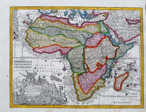Afrique, Carte - Madagascar / Ethiopie / Sénégal / Somalie;, Boeken, Atlassen en Landkaarten