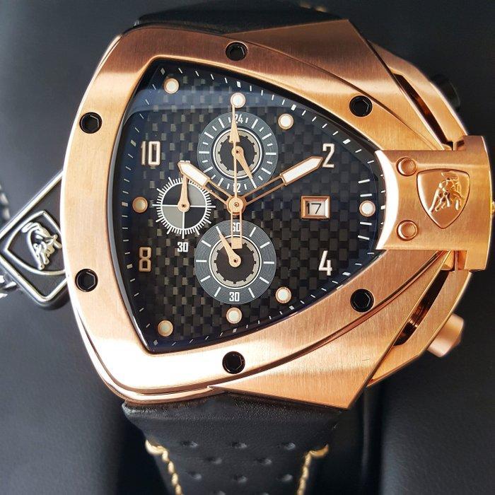 Lamborghini - SPYDER - Gold - Chronograph - Strong - New -, Handtassen en Accessoires, Horloges | Heren