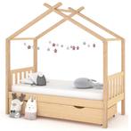 vidaXL Kinderbedframe met lade massief grenenhout 80x160 cm, Verzenden
