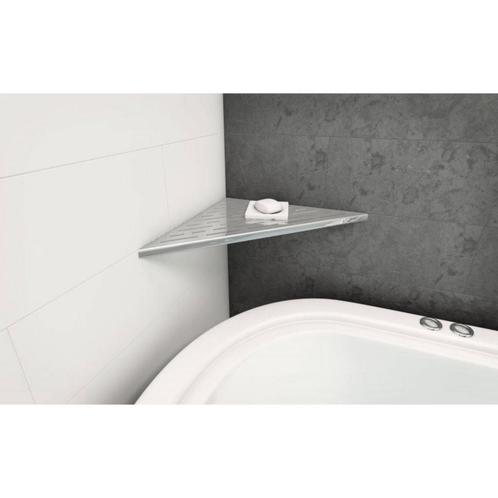 Hoekplanchet Shangle Driehoek 39 cm Recht Zwart, Doe-het-zelf en Bouw, Sanitair, Bad, Nieuw, Chroom, Ophalen of Verzenden