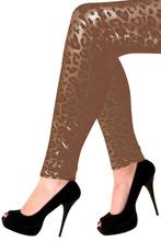 Legging Luipaard Metallic XS-S Panter Cheetah Print Glitter, Kleding | Dames, Ophalen of Verzenden, Nieuw