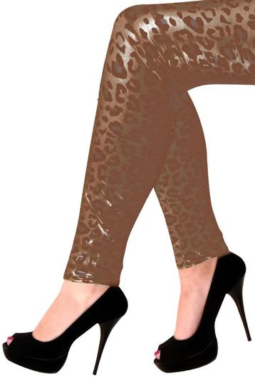 Legging Luipaard Metallic XS-S Panter Cheetah Print Glitter beschikbaar voor biedingen