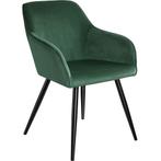 tectake Eetkamerstoel Marilyn fluweellook, zwarte stoelpoten, Huis en Inrichting, Stoelen, Verzenden, Nieuw