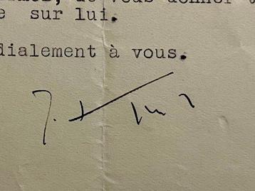 Joseph Kessel - Lettre dactylographiée signée à Christian