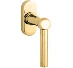 Draaikiepgarnituur Chemin de Fer/Elegant messing ongelakt, Klink of Kruk