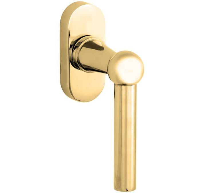 Draaikiepgarnituur Chemin de Fer/Elegant messing ongelakt, Doe-het-zelf en Bouw, Hang- en Sluitwerk, Klink of Kruk, Nieuw, Overige materialen