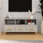 vidaXL Tv-meubel 102x36x50 cm bewerkt hout betongrijs, Verzenden, Nieuw