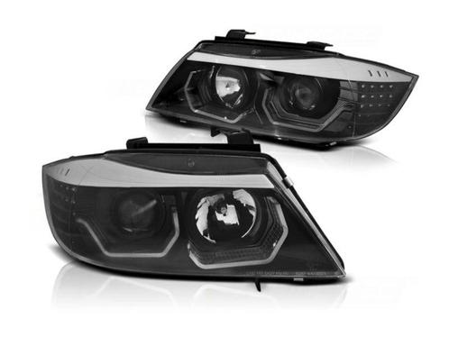 3D LED Angel Eyes koplamp Black BMW E90/E91, Auto-onderdelen, Verlichting, Gebruikt, BMW, Verzenden