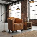 Leren fauteuil Press Special, Huis en Inrichting, Fauteuils, Nieuw, Ophalen of Verzenden, Eigentijds, Klassiek, Retro, Romantisch, Vintage