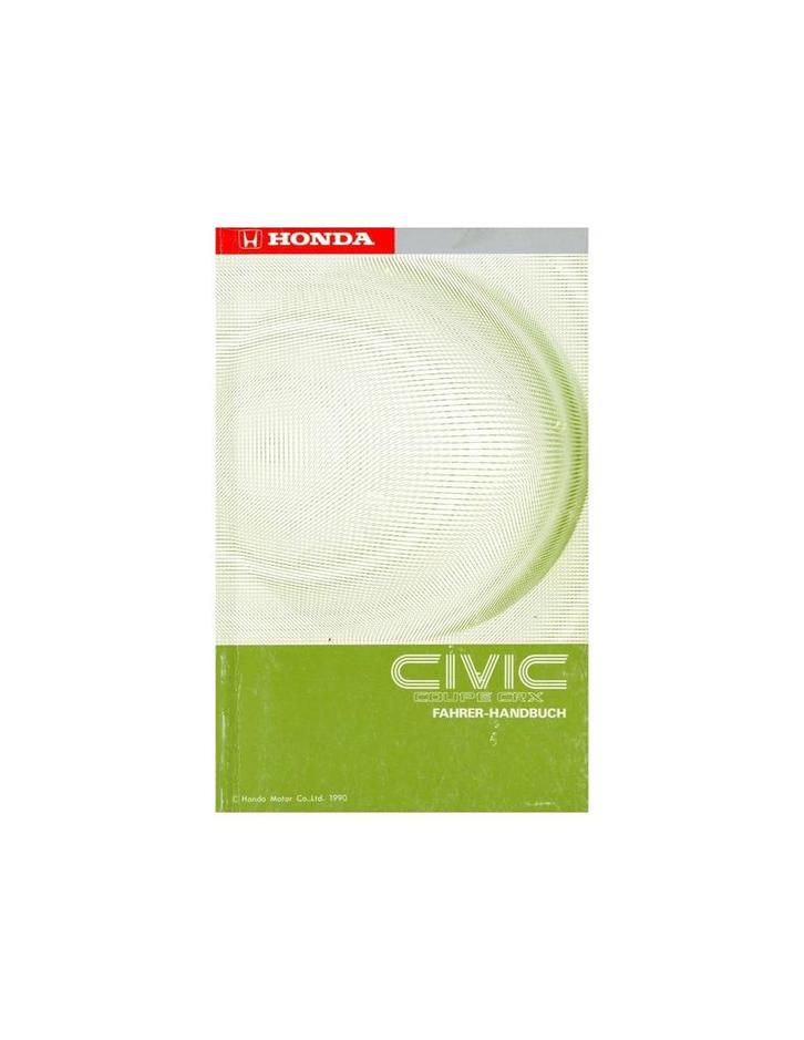 1990 HONDA CIVIC CRX INSTRUCTIEBOEKJE DUITS, Auto diversen, Handleidingen en Instructieboekjes, Ophalen of Verzenden
