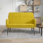 vidaXL Bankje 108x79x79 cm fluweel geel, Verzenden, Nieuw