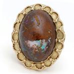 Ring - 14 karaat Geel goud - Boulder Opaal, Nieuw