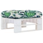vidaXL Tuinhocker pallet geïmpregneerd grenenhout wit, Tuin en Terras, Verzenden, Nieuw