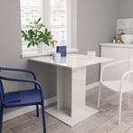 vidaXL Table à manger blanc brillant 80x80x75 cm bois, Maison & Meubles, Neuf, Verzenden
