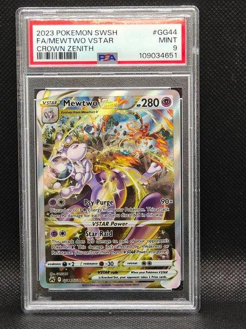 Pokémon - 1 Graded card - Mewtwo Crown Zenith - NO RESERVE, Hobby en Vrije tijd, Verzamelkaartspellen | Pokémon