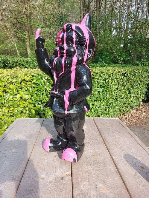 Beeld, large black garden gnome 65 cm high - 65 cm -, Antiek en Kunst, Curiosa en Brocante