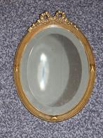 Fraaie antieke ovale spiegel met geslepen glas - Miroir -
