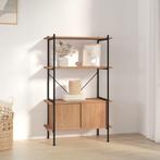 vidaXL Opbergrek 4-laags met kast 80x40x130 cm staal en, Huis en Inrichting, Kasten | Boekenkasten, Verzenden, Nieuw