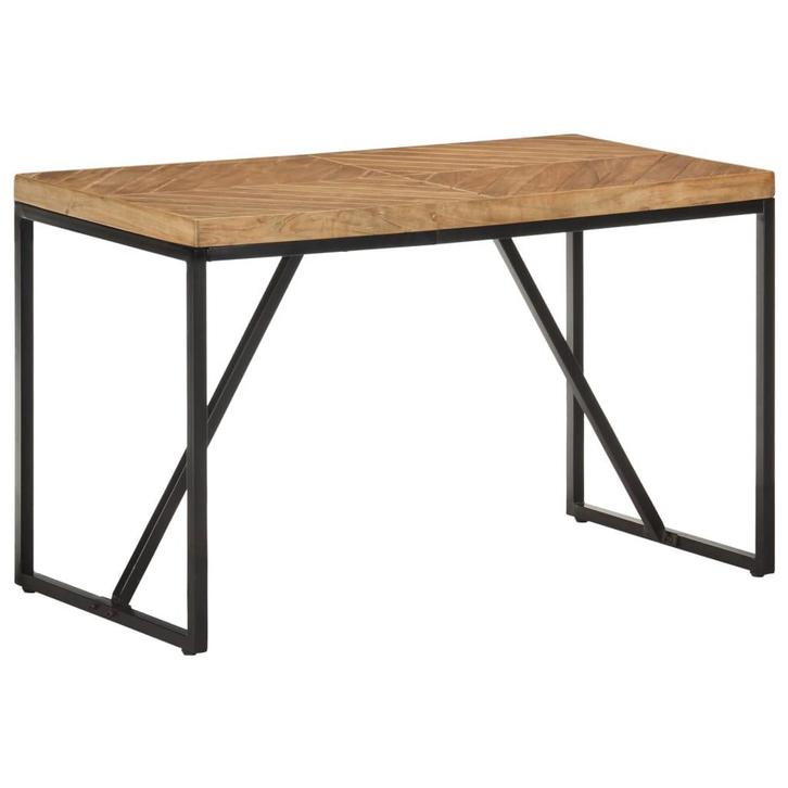 vidaXL Eettafel 120x60x76 cm massief acaciahout en mangohout, Huis en Inrichting, Tafels | Eettafels, Nieuw, Verzenden
