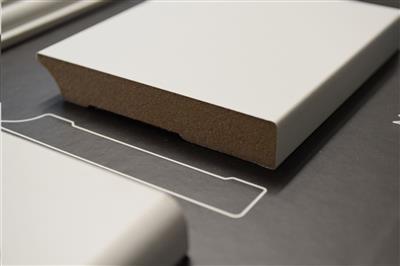 Oppio Witte folieplint Amsterdam 15x70x2400mm, Doe-het-zelf en Bouw, Plinten en Afwerking, Ophalen of Verzenden