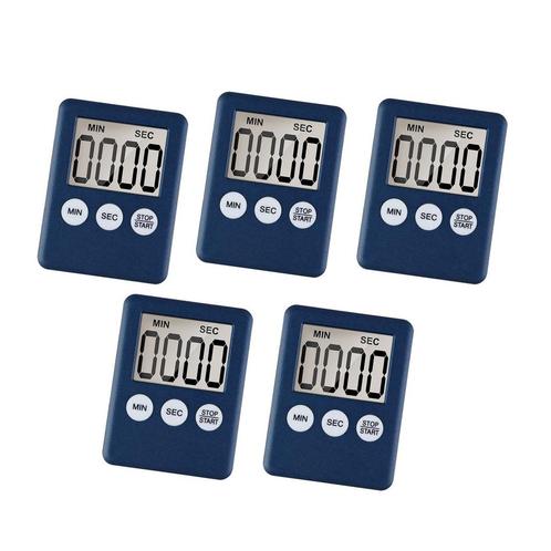 Set van 5 digitale timers, alarmklokken, donkerblauw, Doe-het-zelf en Bouw, Gereedschap | Overige machines, Nieuw, Verzenden