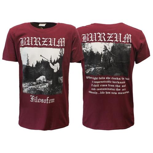 Burzum Filosofem Burgundy Red T-Shirt - Officiële, Kleding | Heren, T-shirts