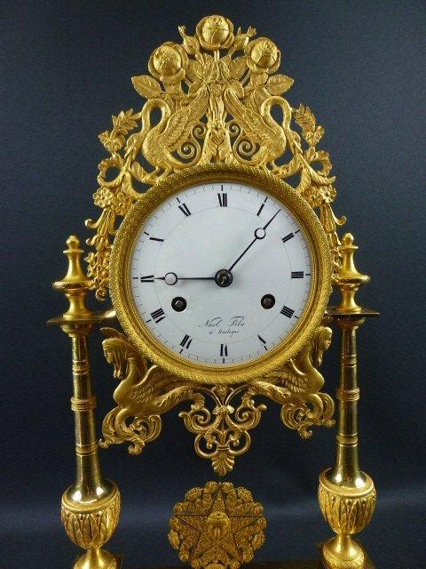 Horloge de table - Bronze - 1800-1850, Antiek en Kunst, Antiek | Klokken