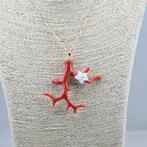 Bloedkoraal - Verguld, Zilver - Ketting met hanger -, Nieuw