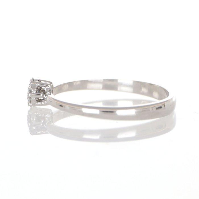 Zonder Minimumprijs - Ring - 18 karaat Witgoud Saffier -, Handtassen en Accessoires, Ringen