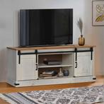 vidaXL Tv-meubel HALDEN 2 schuifdeuren 150x40x60 cm massief, Huis en Inrichting, Verzenden, Nieuw