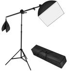 tectake Studiolamp met softbox, statief en tas - zwart, Verzenden, Nieuw