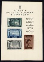 Poolse Korps 1946 - Poolse overwinningen, folder op wit, Timbres & Monnaies, Timbres | Europe | Italie