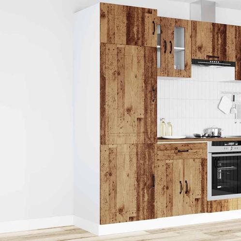 vidaXL Keukenkast Kalmar bewerkt hout oud houtkleurig, Huis en Inrichting, Kasten | Overige, Nieuw, Verzenden