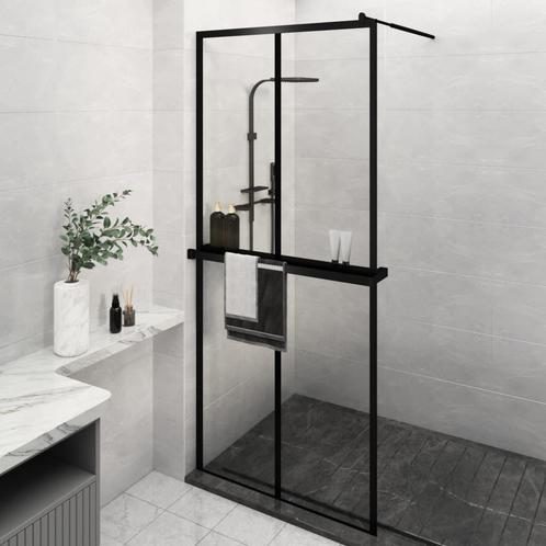 vidaXL Paroi de douche avec Ã©tagÃ¨re Noir 100x195cm, Doe-het-zelf en Bouw, Sanitair, Verzenden