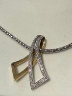 Ketting met hanger - 18 karaat Witgoud -  2.10ct. tw.