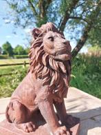 Beeld, tuinbeeld leeuw - 35 cm - cast stone