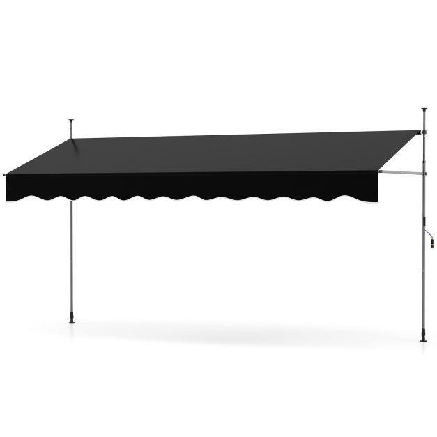 2dekans | Coast Zonnescherm Zonder Boren – 400 x 120 x, Caravans en Kamperen, Voortenten en Luifels, Ophalen of Verzenden
