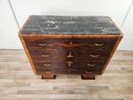 Commode - Art Deco commode in mahoniehouten veren met, Antiek en Kunst
