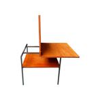 Table - Bois, Métal, contreplaqué - Table dappoint vintage