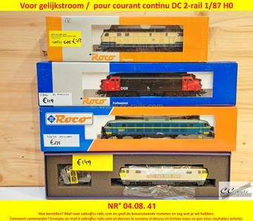 Matériel 2-rail courant continu DC locomotives, wagons rails, Ophalen of Verzenden