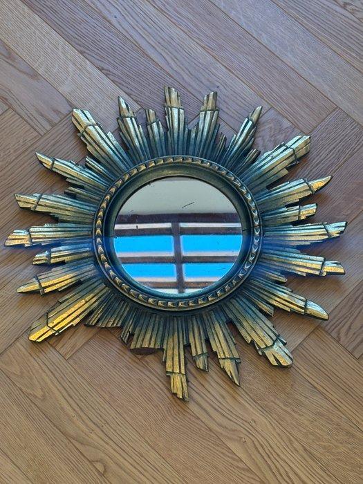Spiegel- Spiegel van de zon - Hout, Antiquités & Art, Curiosités & Brocante