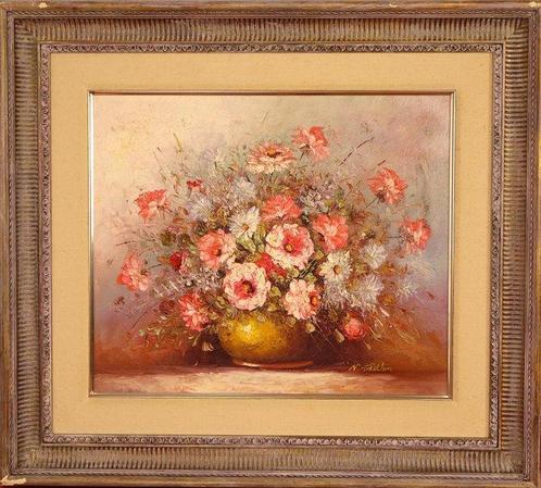 European School (XX) - Still life of flowers, Antiek en Kunst, Kunst | Schilderijen | Klassiek