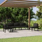 vidaXL 5-delige Loungeset met kussens aluminium, Tuin en Terras, Verzenden, Nieuw, Loungeset