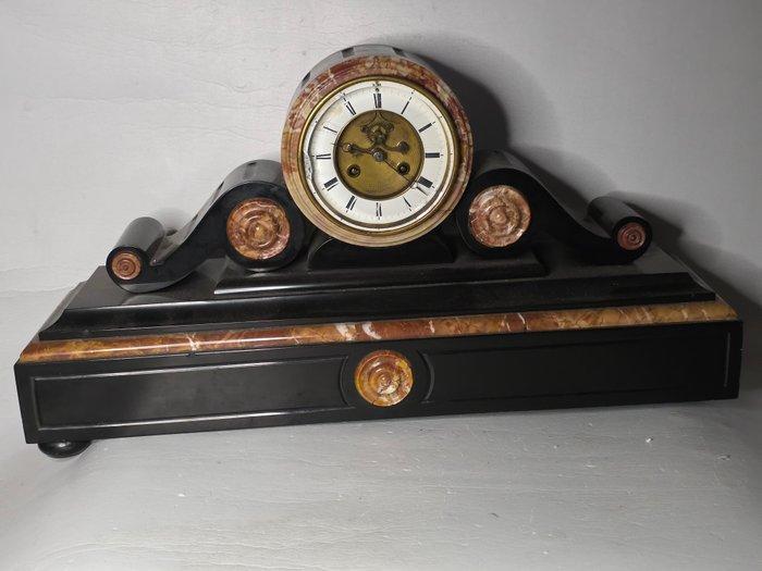 Horloge - Marbre, Laiton - 1910-1920, Antiquités & Art, Antiquités | Horloges