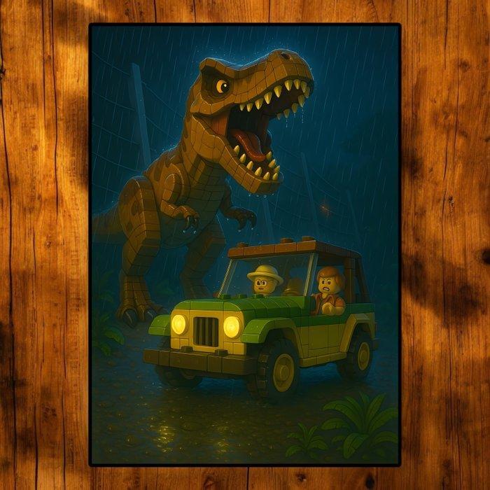 AT9 - [L] T-Rex Rain Escape – Jurassic Park Tribute, Kinderen en Baby's, Speelgoed | Duplo en Lego