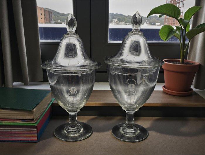 Vetreria francese - Vaas (2) - Vetro - Cristallo, Antiek en Kunst, Antiek | Glaswerk en Kristal