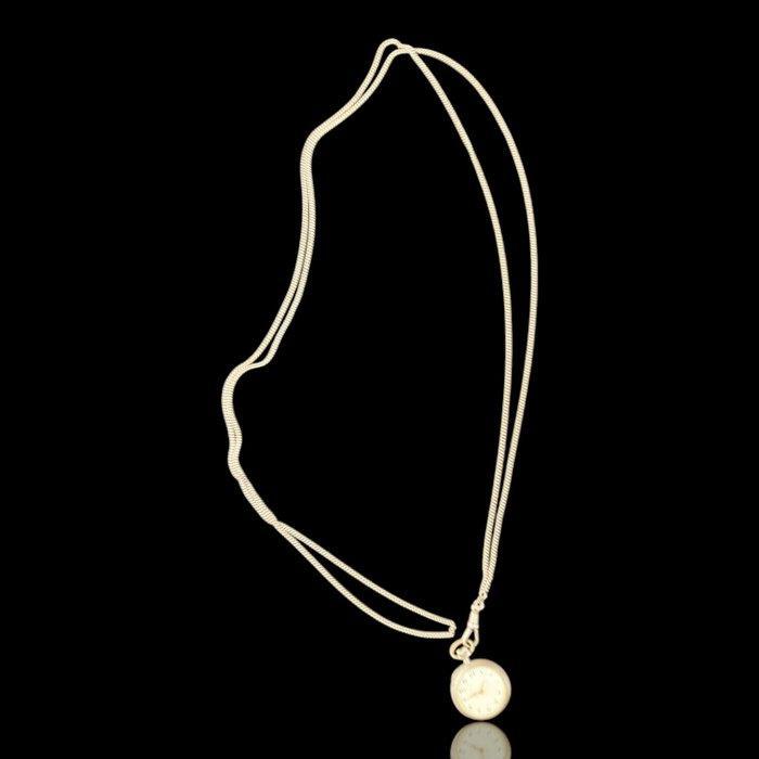 Corrente de Prata (77 cm) com Relógio de Bolso - 1900-1949, Bijoux, Sacs & Beauté, Montres | Hommes