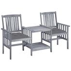 vidaXL Chaises de jardin avec table à thé et coussins, Verzenden, Neuf